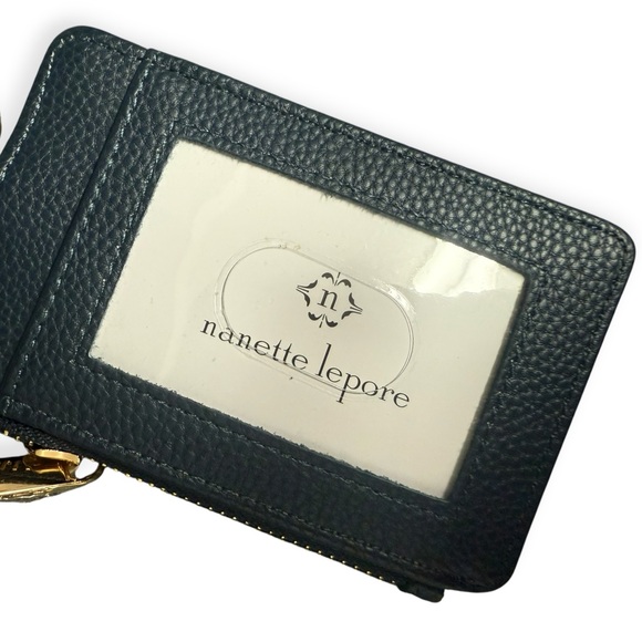 Nanette Lepore Dark Blue Card Holder with Keychain - Picture 4 of 5